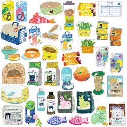 Hako Stickers Cat Supply in the group Hobby & Creativity / Create / Stickers at Pen Store (134450)