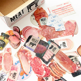 Hako Stickers Meat Market in the group Hobby & Creativity / Create / Stickers at Pen Store (134453)