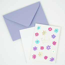 Thank you card Retro flowers in the group Hobby & Creativity / Holidays and seasons / Cards and envelopes at Pen Store (134628)