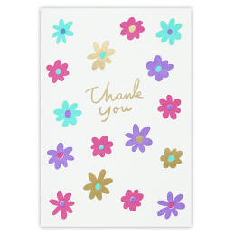 Thank you card Retro flowers in the group Hobby & Creativity / Holidays and seasons / Cards and envelopes at Pen Store (134628)