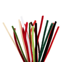 Chenille 30 cm 25-pack Christmas colours in the group Hobby & Creativity / Create / Chenille at Pen Store (134702)