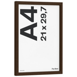 Wooden Frame Walnut Finish 21x29,7 cm A4 in the group Hobby & Creativity / Organize / Frames / Walnut-coloured frames at Pen Store (135070)