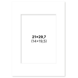 Passepartout White 21x29,7 A4 in the group Hobby & Creativity / Organize / Frames / Matboards at Pen Store (135106)