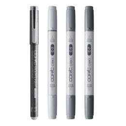 Ciao Shade Set Dark Cool Gray Pack of 4 in the group Pens / Artist Pens / Illustration Markers at Pen Store (135146)