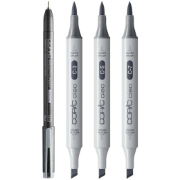 Ciao Shade Set Dark Cool Gray Pack of 4 in the group Pens / Artist Pens / Illustration Markers at Pen Store (135146)