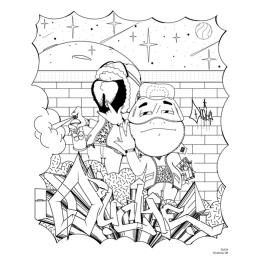 American Graffiti Coloring Book in the group Hobby & Creativity / Books / Adult Coloring Books at Pen Store (135491)