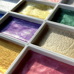 Gansai Tambi Aquarelle 24-set Metallic in the group Art Supplies / Artist colours / Watercolor Paint / Watercolor pans at Pen Store (135536)