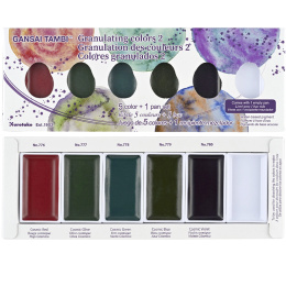 Gansai Tambi Aquarelle 5-set Granulating Colors 2 in the group Art Supplies / Artist colours / Watercolor Paint / Watercolor pans at Pen Store (135537)