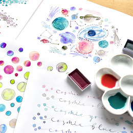 Gansai Tambi Aquarelle 5-set Granulating Colors 2 in the group Art Supplies / Artist colours / Watercolor Paint / Watercolor pans at Pen Store (135537)