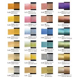 Gansai Tambi Aquarelle 24-set Metallic 2 in the group Art Supplies / Artist colours / Watercolor Paint / Watercolor pans at Pen Store (135538)