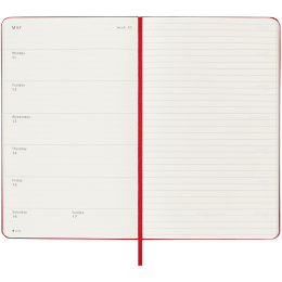 Calendar 18M WeekNote Hard Cover Large Red in the group Paper & Pads / Planners / 18-Month Planners at Pen Store (135602)