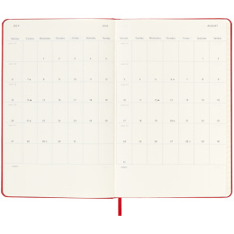 Calendar 18M WeekNote Hard Cover Large Red in the group Paper & Pads / Planners / 18-Month Planners at Pen Store (135602)