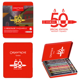 Neocolor II Aquarelle 50 Years Dark 10-set in the group Art Supplies / Artist colours / Pastels / Wax pastels at Pen Store (135632)