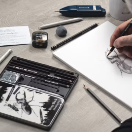 Deep Black Drawing Set 10 pcs in the group Art Supplies / Crayons & Graphite / Drawing Charcoal at Pen Store (135646)