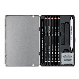 Deep Black Drawing Set 10 pcs in the group Art Supplies / Crayons & Graphite / Drawing Charcoal at Pen Store (135646)