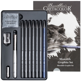 Monolith Graphite Set 11 pieces in the group Art Supplies / Crayons & Graphite / Graphite & Pencils at Pen Store (135648)