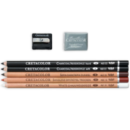 Sketch set 7 pieces in the group Art Supplies / Crayons & Graphite / Drawing Charcoal at Pen Store (135652)