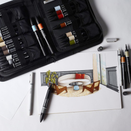 Promarker Interiors Wallet Set of 25 in the group Pens / Artist Pens / Illustration Markers at Pen Store (135656)