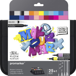 Promarker Modern Lettering Wallet Set of 25 in the group Pens / Artist Pens / Illustration Markers at Pen Store (135657)