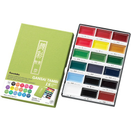 Gansai Tambi Watercolour 18-set in the group Art Supplies / Artist colours / Watercolor Paint / Watercolor pans at Pen Store (135660)