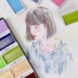 Gansai Tambi Watercolour 18-set in the group Art Supplies / Artist colours / Watercolor Paint / Watercolor pans at Pen Store (135660)