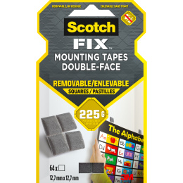 Scotch-FIX Removable mounting pads 12.7x12.7 mm pack of 64 in the group Hobby & Creativity / Hobby Accessories / Tape / Foam pads at Pen Store (135681)