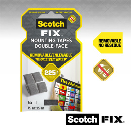 Scotch-FIX Removable mounting pads 12.7x12.7 mm pack of 64 in the group Hobby & Creativity / Hobby Accessories / Tape / Foam pads at Pen Store (135681)