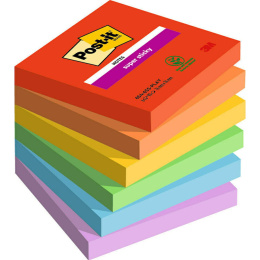 Post-it Super Sticky 76x76 Colour Mix Playful 6-pack in the group Paper & Pads / Note & Memo / Post-it and notepads at Pen Store (135724)