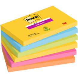 Post-it Super Sticky 76 x 127 Colour Mix Carnival 6-pack in the group Paper & Pads / Note & Memo / Post-it and notepads at Pen Store (135731)