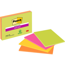 Post‑it Super Sticky 152×101 Meeting colour mix Neon 4‑pack in the group Paper & Pads / Note & Memo / Post-it and notepads at Pen Store (135734)