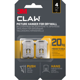Claw Picture Hook for Plasterboard 20 kg 4-pack in the group Hobby & Creativity / Organize / Frames / Picture hanging at Pen Store (135738)