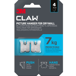 Claw Picture Hook for Plasterboard 7 kg 4-pack in the group Hobby & Creativity / Organize / Frames / Picture hanging at Pen Store (135741)