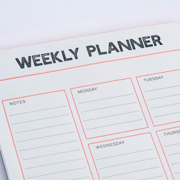 Letterpress Weekly Planner in the group Paper & Pads / Note & Memo / Post-it and notepads at Pen Store (135794)