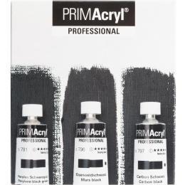 PRIMAcryl Acrylic paint 35 ml Black 3-set in the group Art Supplies / Artist colours / Acrylic Paint at Pen Store (136016)