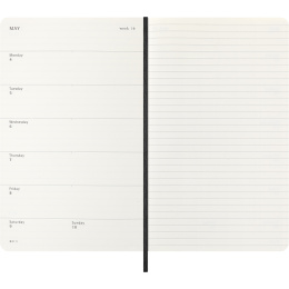 Calendar 12M Weekly Notebook 2026 Softcover Large Black in the group Paper & Pads / Planners / 12-Month Planners at Pen Store (136111)