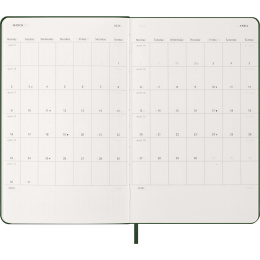 Calendar 12M Weekly Notebook 2026 Hardcover Large Myrtle Green in the group Paper & Pads / Planners / 12-Month Planners at Pen Store (136112)