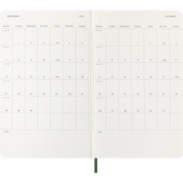 Calendar 12M Weekly Notebook 2026 Softcover Large Myrtle Green in the group Paper & Pads / Planners / 12-Month Planners at Pen Store (136113)