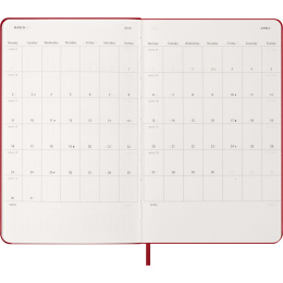 Calendar 12M Weekly Notebook 2026 Hardcover Large Red in the group Paper & Pads / Planners / 12-Month Planners at Pen Store (136115)