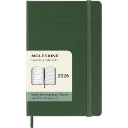 Calendar 12M Weekly Notebook 2026 Hardcover Pocket Myrtle Green in the group Paper & Pads / Planners / 12-Month Planners at Pen Store (136120)