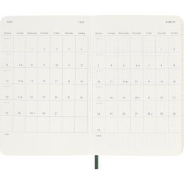 Calendar 12M Weekly Notebook 2026 Softcover Pocket Myrtle Green in the group Paper & Pads / Planners / 12-Month Planners at Pen Store (136121)