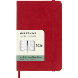 Calendar 12M Weekly Notebook 2026 Hardcover Pocket Red in the group Paper & Pads / Planners / 12-Month Planners at Pen Store (136123)