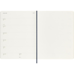 Calendar 12M Weekly Notebook 2026 Softcover XL Sapphire Blue in the group Paper & Pads / Planners / 12-Month Planners at Pen Store (136129)