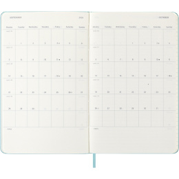 Calendar 12M Weekly Notebook 2026 Hardcover Large Aquamarine in the group Paper & Pads / Planners / 12-Month Planners at Pen Store (136132)