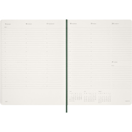 Calendar 12M Weekly Vertical 2026 Hardcover XXL Myrtle Green in the group Paper & Pads / Planners / 12-Month Planners at Pen Store (136135)