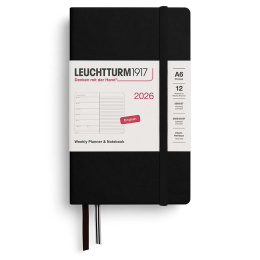 Calendar Weekly Planner & Notebook 2026 A6 Black in the group Paper & Pads / Planners / 12-Month Planners at Pen Store (136230)