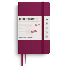 Calendar Weekly Planner & Notebook 2026 A6 Port Red in the group Paper & Pads / Planners / 12-Month Planners at Pen Store (136232) Calendar Weekly Planner & Notebook 2026 A6 Port Red in the group Paper & Pads / Planners / 12-Month Planners at Pen Store (136232)