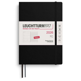 Calendar Weekly Planner & Notebook 2026 A5 Soft Cover Black in the group Paper & Pads / Planners / 12-Month Planners at Pen Store (136238) Calendar Weekly Planner & Notebook 2026 A5 Soft Cover Black in the group Paper & Pads / Planners / 12-Month Planners at Pen Store (136238)