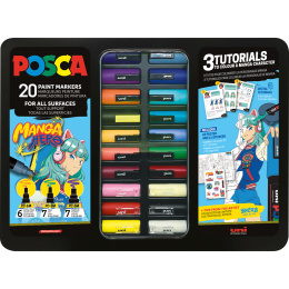 Posca Manga Hero Set of 20 pcs in the group Pens / Artist Pens / Acrylic Markers at Pen Store (136281) Posca Manga Hero Set of 20 pcs in the group Pens / Artist Pens / Acrylic Markers at Pen Store (136281)