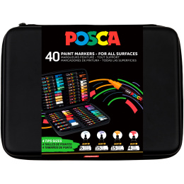 Posca Marker 40-set Rubbercase in the group Pens / Artist Pens / Acrylic Markers at Pen Store (136282) Posca Marker 40-set Rubbercase in the group Pens / Artist Pens / Acrylic Markers at Pen Store (136282)