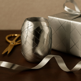 Gift ribbon metallic 10m x 7 mm Silver in the group Hobby & Creativity / Holidays and seasons / Wrapping at Pen Store (136412)